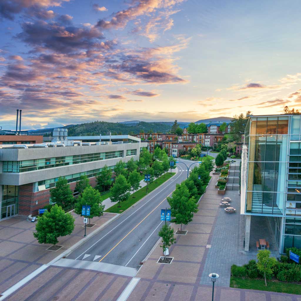 Aerial view of UBC Okanagan campus