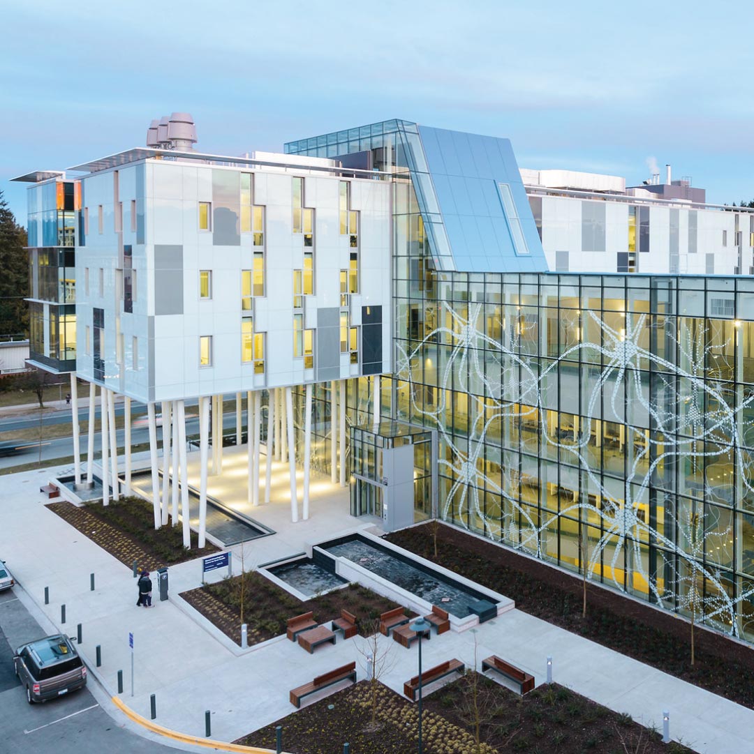 Aerial view of University Boulevard on UBC Vancouver campus