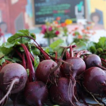 Close-up shot of beets