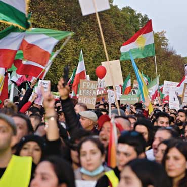 Two people protesting