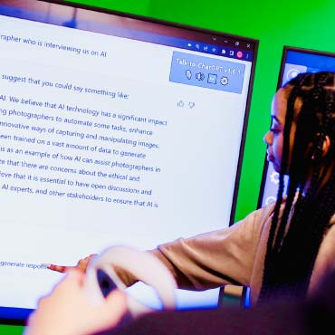 Student using AI chatbot
