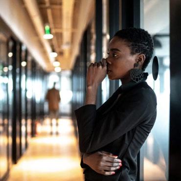 Black woman in office setting