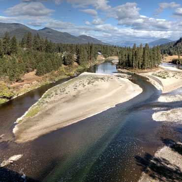 A section of the Kettle River in the British Columbia interior.