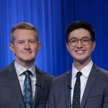Brendan Liaw with Ken Jennings, Jeopardy! host