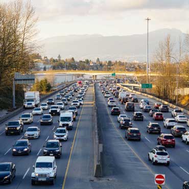 Car traffic on a highway