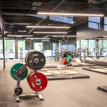 Gym inside the Rec North Fitness Centre at UBC Vancouver