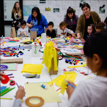 Kids making art